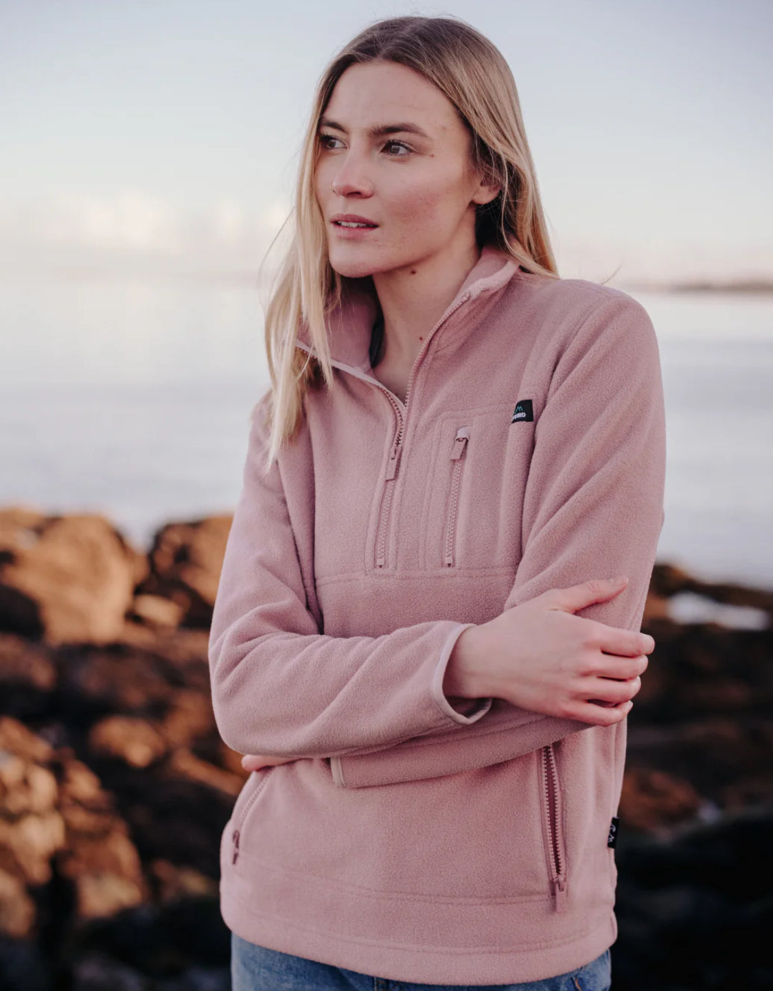 Bleubird Horizon Fleece - Dusty Pink