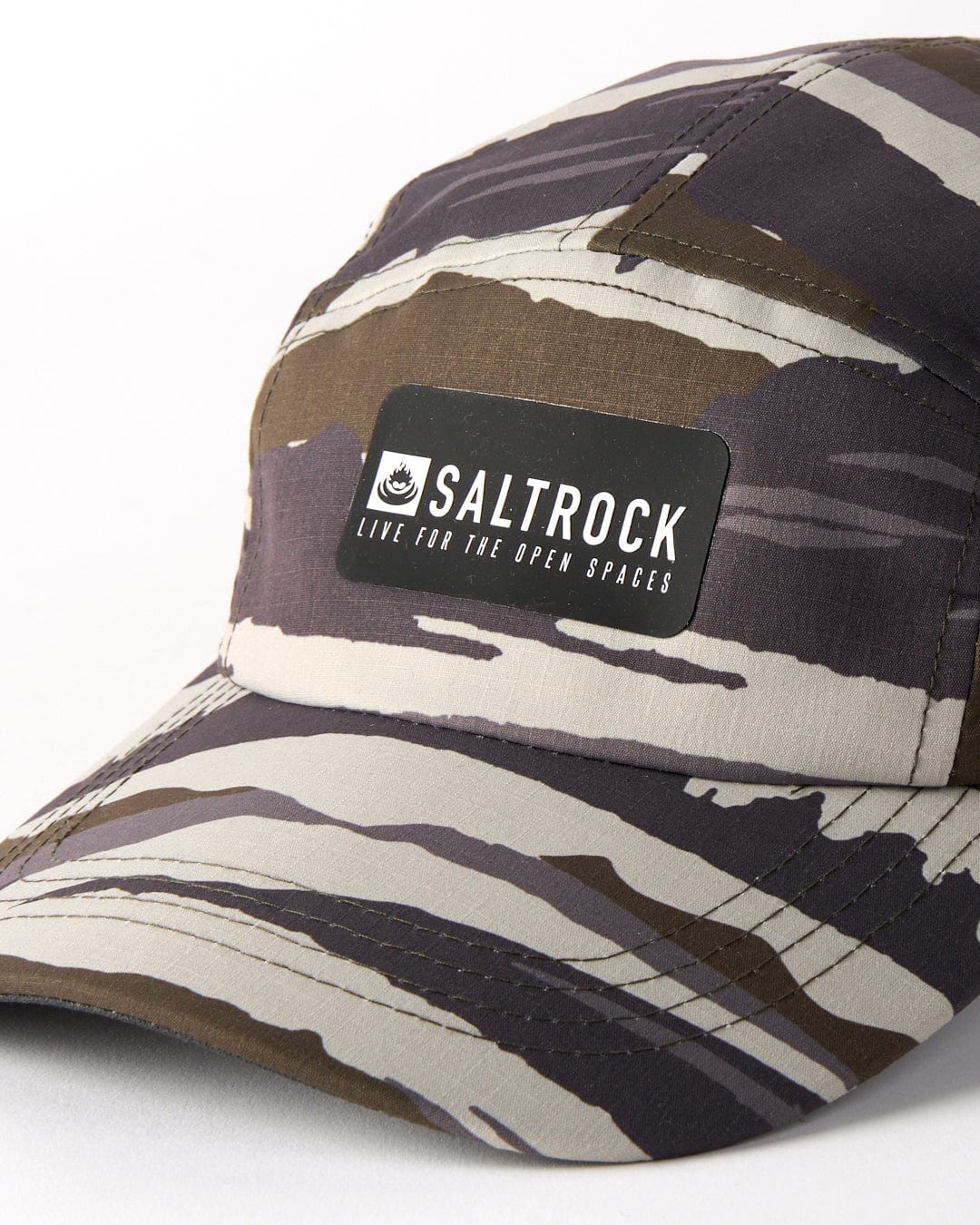 Camo Stripe - UPF 5 Panel Tech Cap - Green