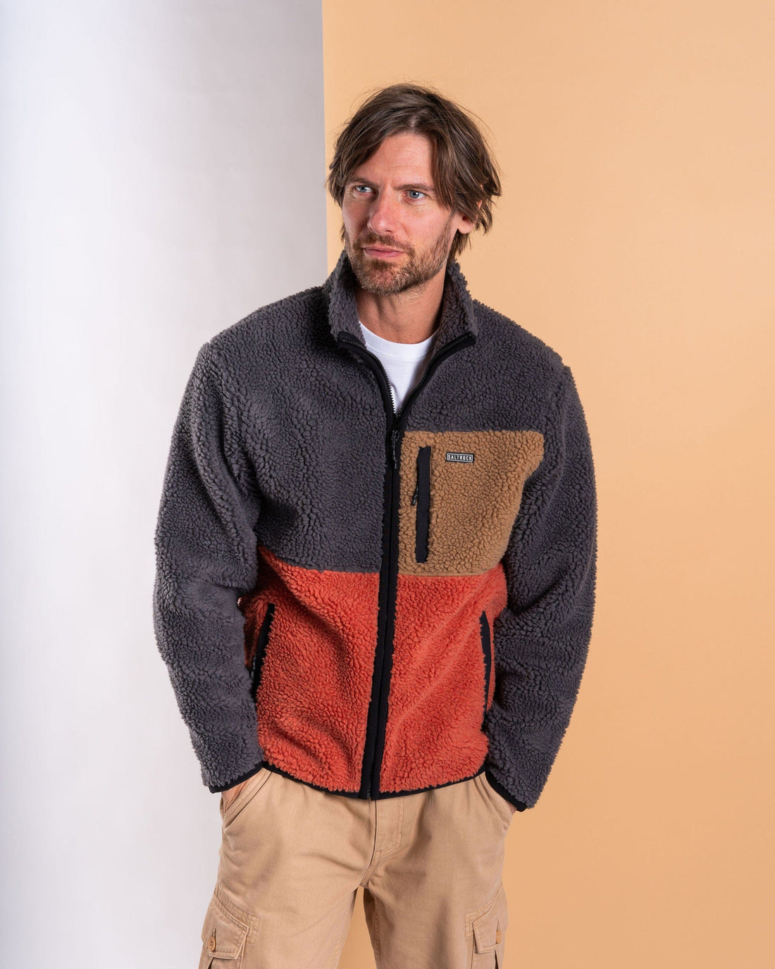 Wye - Mens Recycled Borg Fleece - Orange