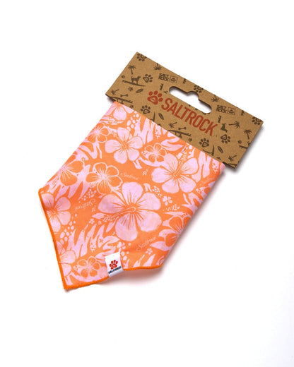 Hibiscus - Dog Bandana - Orange