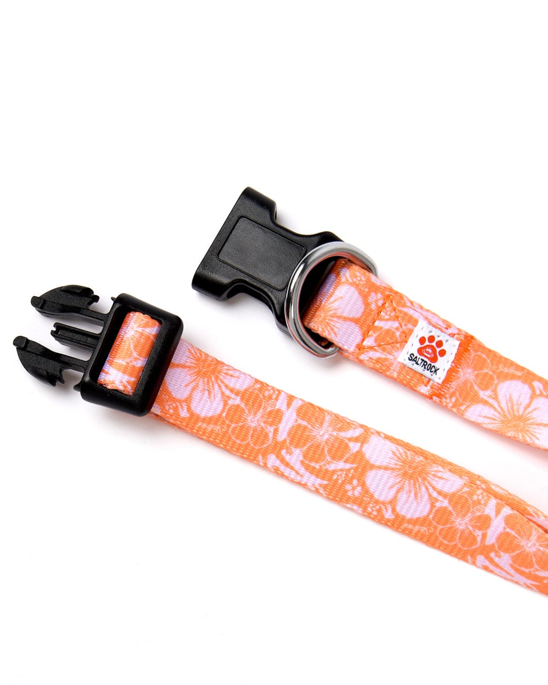 Hibiscus - Dog Collar - Orange