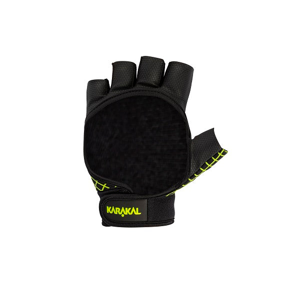 Karakal Pro Hurling Glove Black Fluo Yellow