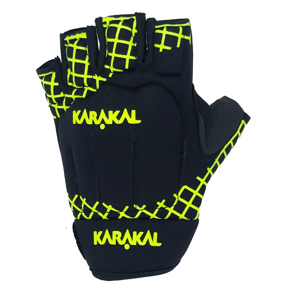 Karakal Pro Hurling Glove Black Fluo Yellow