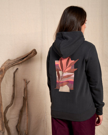 Live Slowly - Womens Recycled Zip Hoodie - Grey