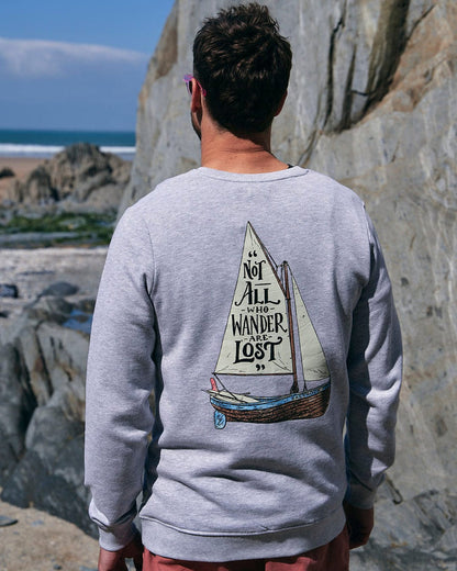 Lost Ships - Mens Crew Sweat - Grey