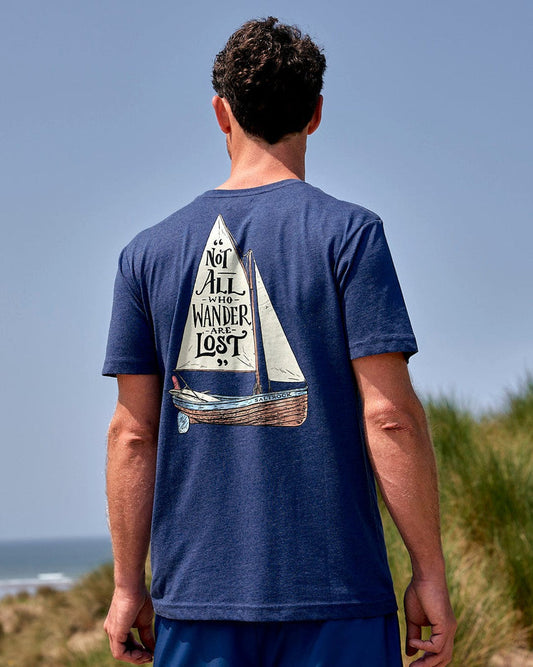 Lost Ships - Mens Short Sleeve T-Shirt - Blue