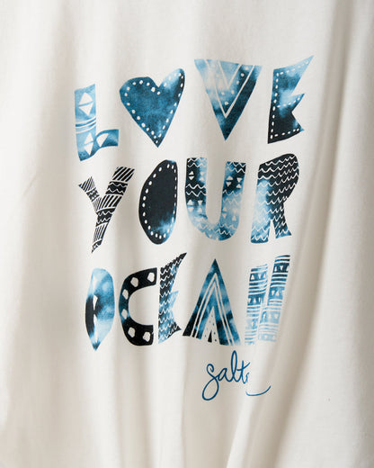 Love Your Ocean - Recycled Womens T-Shirt - White