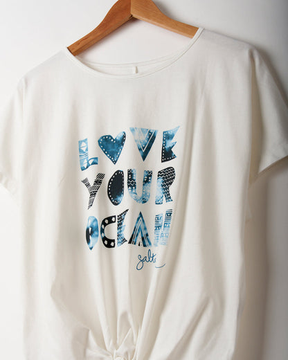 Love Your Ocean - Recycled Womens T-Shirt - White