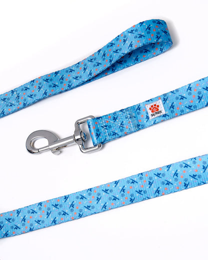 Paw Print - Dog Lead - Blue