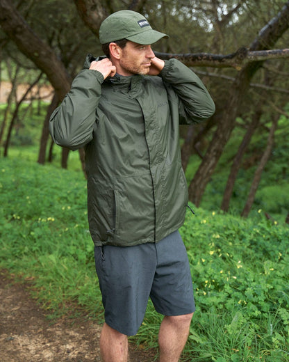 Rainier - Mens Packable Waterproof Jacket - Green