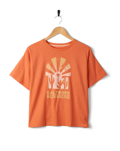 Saltrock Sunshine - Womens Cropped T-Shirt - Orange