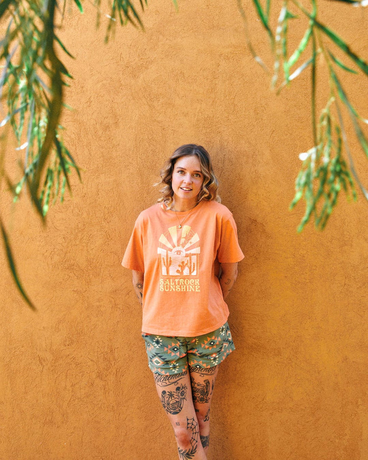 Saltrock Sunshine - Womens Cropped T-Shirt - Orange