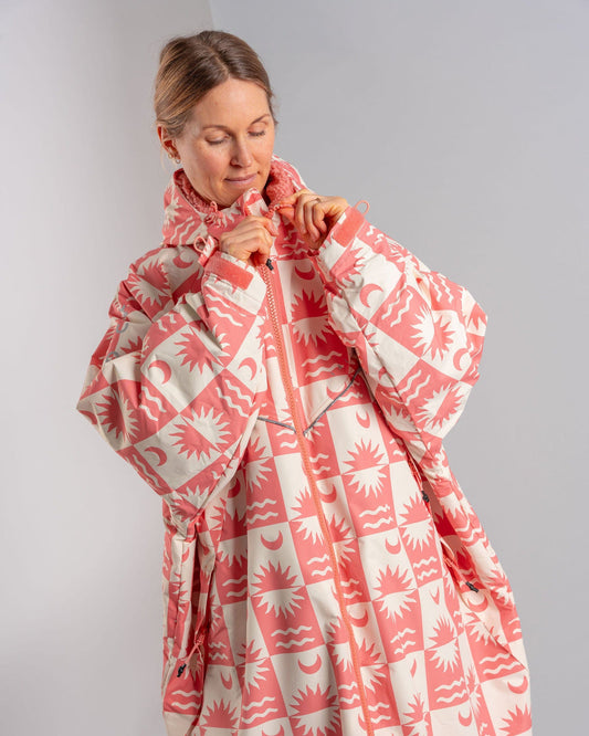 Recycled Changing Robe - Equinox - Coral