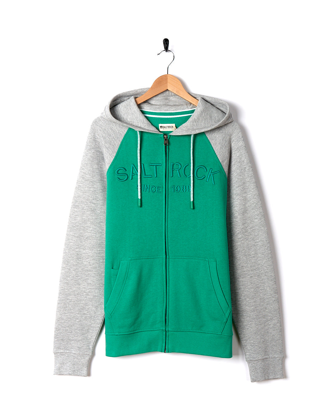 Stencil - Mens Zip Hoodie - Green